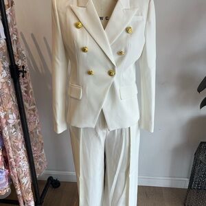 Elegant White Women's Suit Set